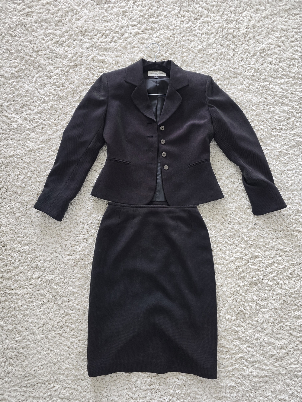 Classic Black Women's Skirt Suit